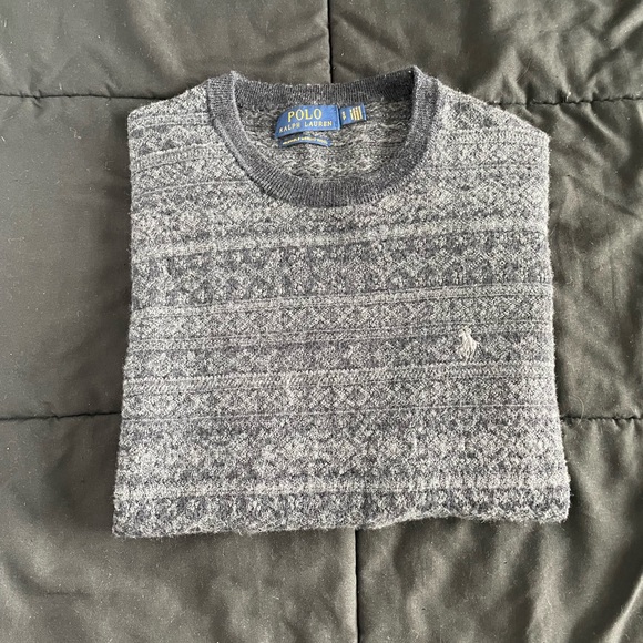 Mens Polo Washable Merino Wool sweater - Picture 2 of 7